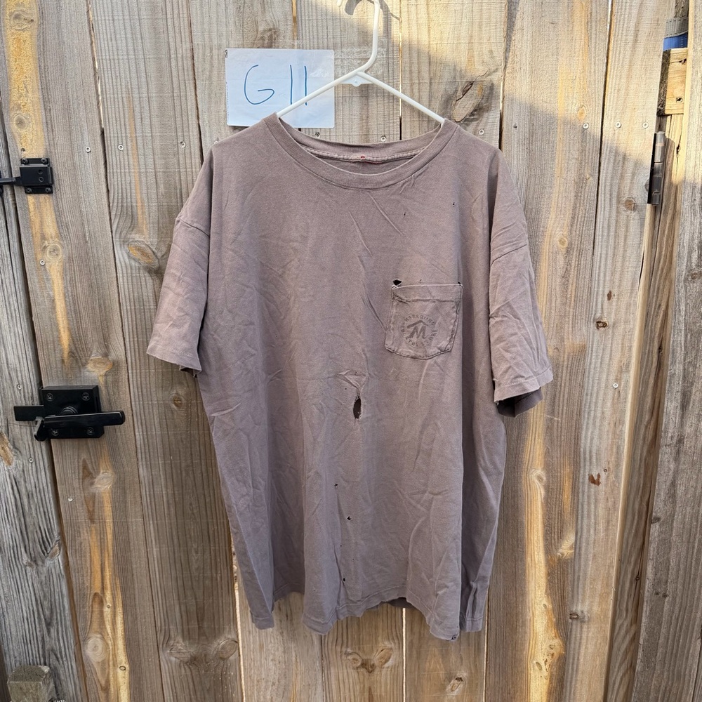 Vintage Marlboro Distressed Taupe Short Sleeve Tee Size XL